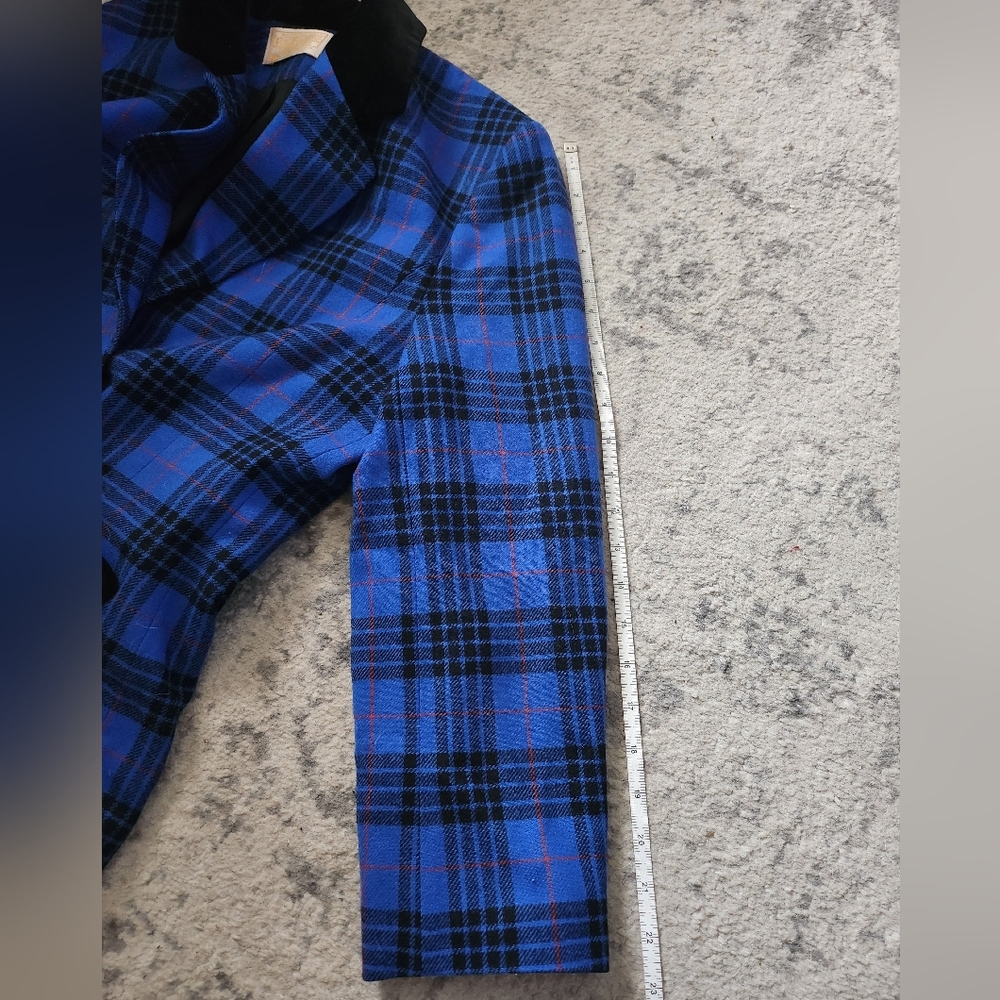 Vintage Classic Preppy Girl 100% Virgin Wool Pendleton Plaid Blazer - Picture 12 of 12